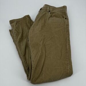 G H Bass Co Mens Khaki Corduroy Pants Straight Fit‎ Size 32x32 Cotton